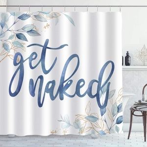 "Get Naked" Funny Printed Waterproof Bath Shower Curtain